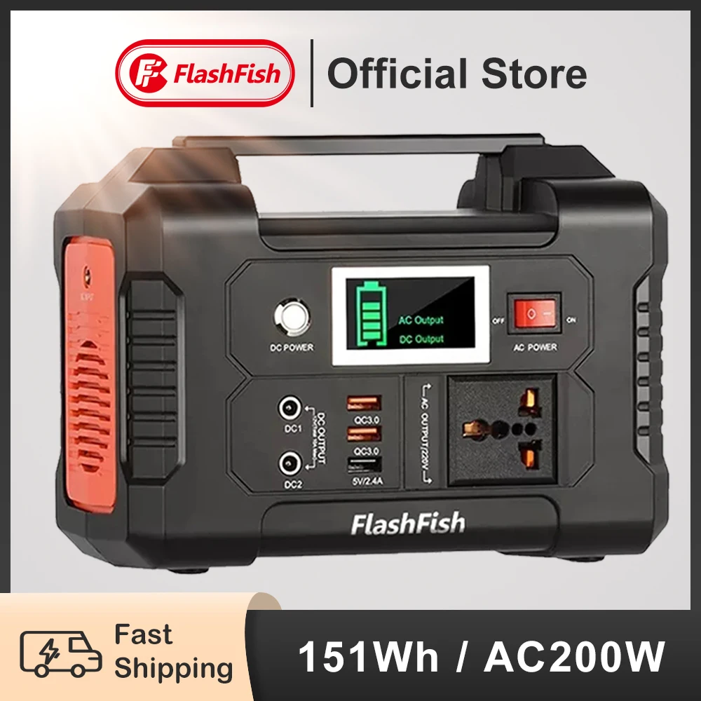 FF Flashfish 230V Portable Power Station 200W Solar Generator 151WH AC Outdoor Emergency Supply Battery Camping TV Drone Laptop
FF Flashfish 230V Portable Power Station 200W Solar Generator 151WH AC Outdoor Emergency Supply Battery Camping TV Drone Laptop