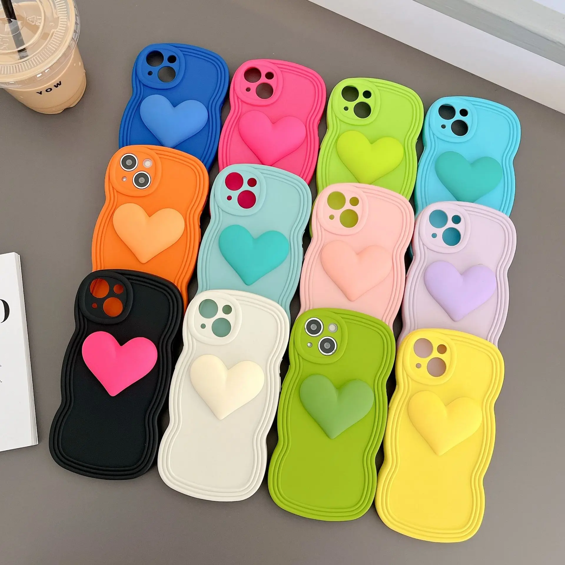 Korea Japan Wave Silicone Candy 3D Heart Phone Case For iphone 14 12 Pro Max 11 13 Pro X XS XR 6 S 7 8 Plus SE Cover
Korea Japan Wave Silicone Candy 3D Heart Phone Case For iphone 14 12 Pro Max 11 13 Pro X XS XR 6 S 7 8 Plus SE Cover