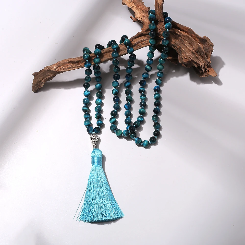 108 Mala Beads ожерелье 8 мм синий тигровый глаз Женская медитация молитва йоги мужские и женские ювелирные изделия Japamala
108 Mala Beads ожерелье 8 мм синий тигровый глаз Женская медитация молитва йоги мужские и женские ювелирные изделия Japamala