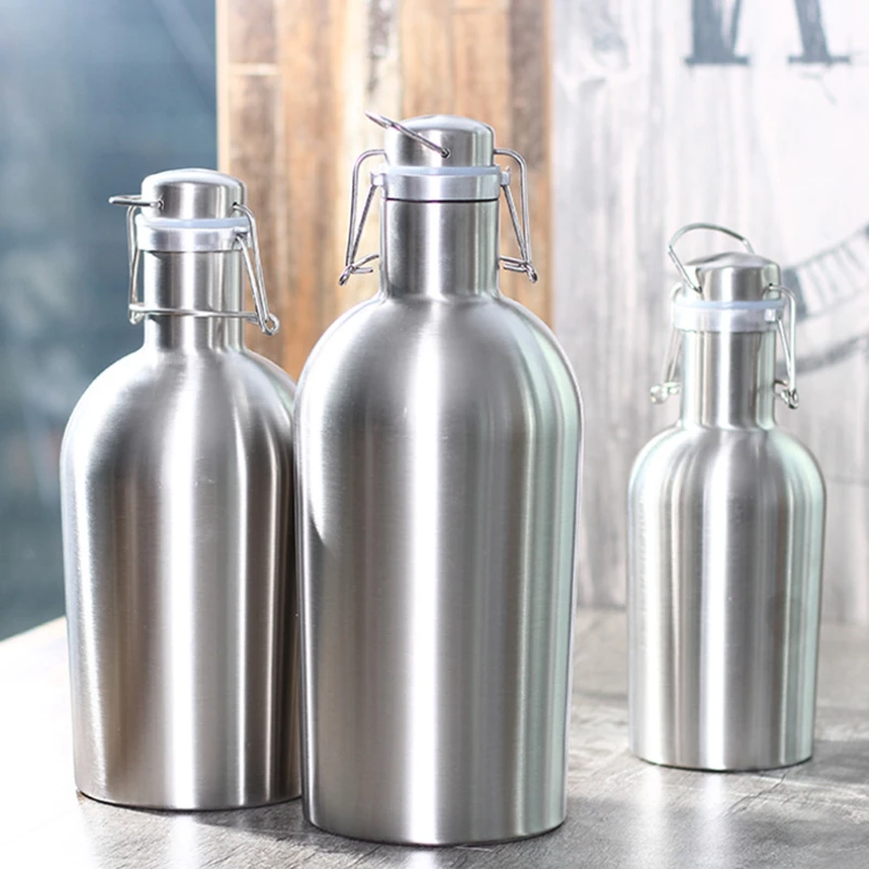 Big Capacity 1/2L Premium Stainless Steel Bottle Homebrew Beer Growler Secure Swing growler cerveja Top Beer Bottle For Outdoor 
Big Capacity 1/2L Premium Stainless Steel Bottle Homebrew Beer Growler Secure Swing growler cerveja Top Beer Bottle For Outdoor