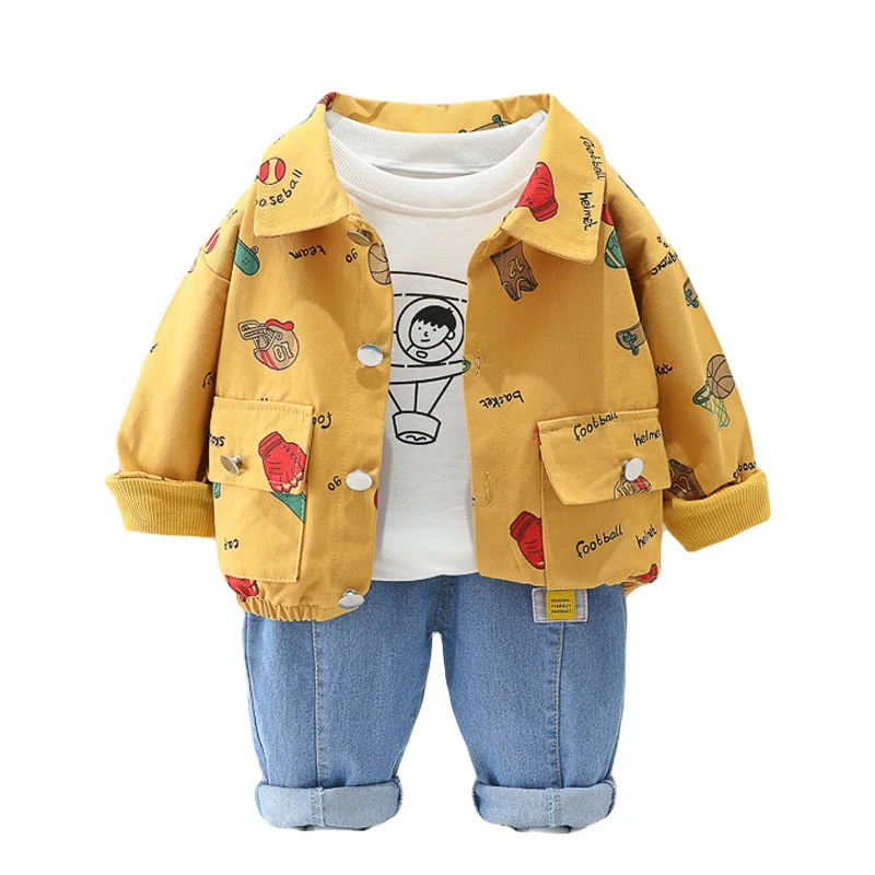 Baby Boy Clothing Set Spring Cartoon Casual Toddler Outfit Korean Fashion Long Sleeve Children Infant Clothes Suit 2022 3Pcs Set
Baby Boy Clothing Set Spring Cartoon Casual Toddler Outfit Korean Fashion Long Sleeve Children Infant Clothes Suit 2022 3Pcs Set