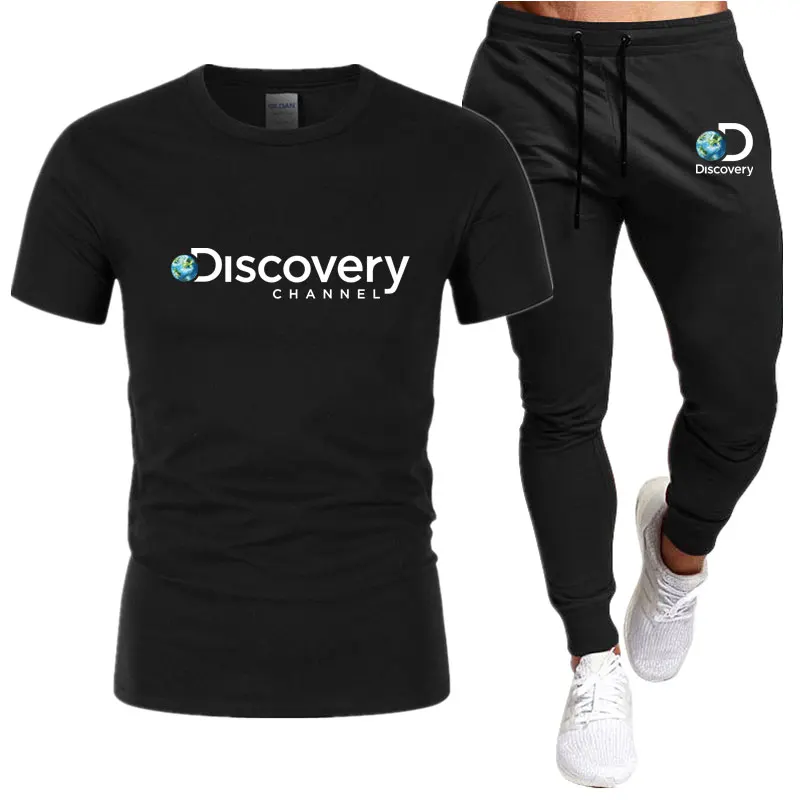 Summer Discovery Channel brand Men's Set Tracksuit Sportswear Track Suits Male Sweatsuit Short Sleeves T shirt 2 piece set
Summer Discovery Channel brand Men's Set Tracksuit Sportswear Track Suits Male Sweatsuit Short Sleeves T shirt 2 piece set