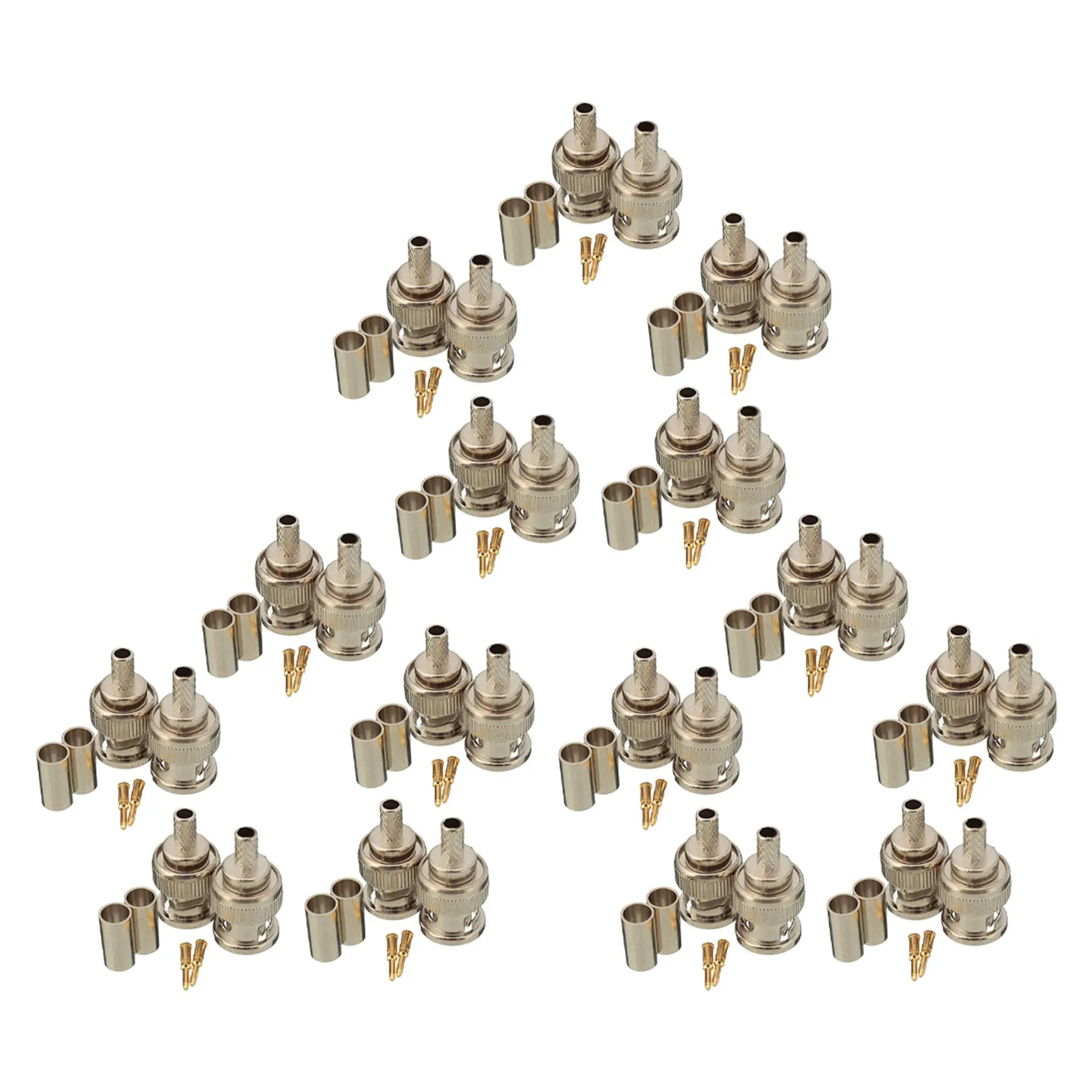 30 Sets 3-Piece BNC Male RG58 Plug Crimp Connectors
30 Sets 3-Piece BNC Male RG58 Plug Crimp Connectors