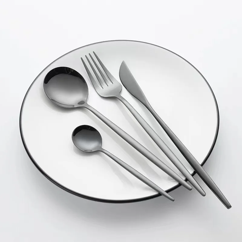 24 PCS Mirror Stainless Steel Tableware Luxury Dinnerware Sharp Knife Fork Coffee Spoon Flatware Set Dishwasher Safe Cutlery Set
24 PCS Mirror Stainless Steel Tableware Luxury Dinnerware Sharp Knife Fork Coffee Spoon Flatware Set Dishwasher Safe Cutlery Set