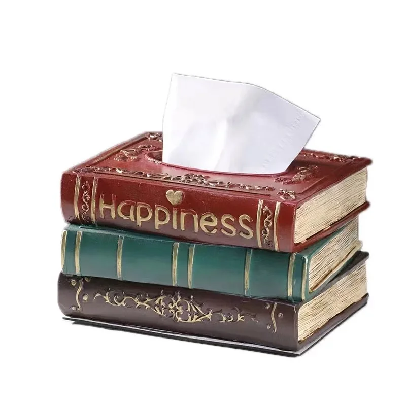 European Living Room Vintage Household Removable Tissue Creative American Retro Books Resin Decoration Kitchen Props
European Living Room Vintage Household Removable Tissue Creative American Retro Books Resin Decoration Kitchen Props