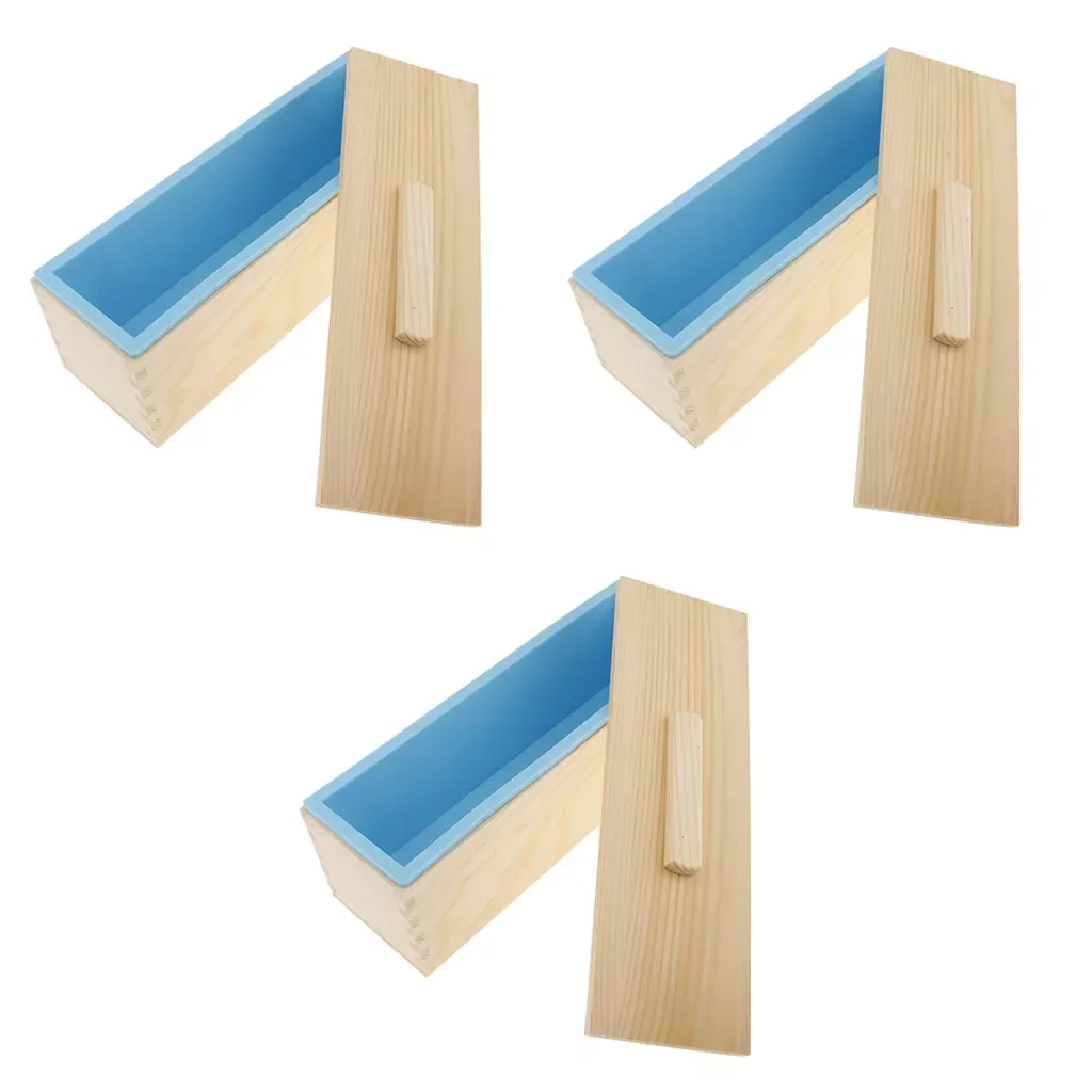 3Pieces/Set Rectangle Silicone Soap Wooden Box Lid DIY Toast Loaf Mold 1200ml Blue
3Pieces/Set Rectangle Silicone Soap Wooden Box Lid DIY Toast Loaf Mold 1200ml Blue