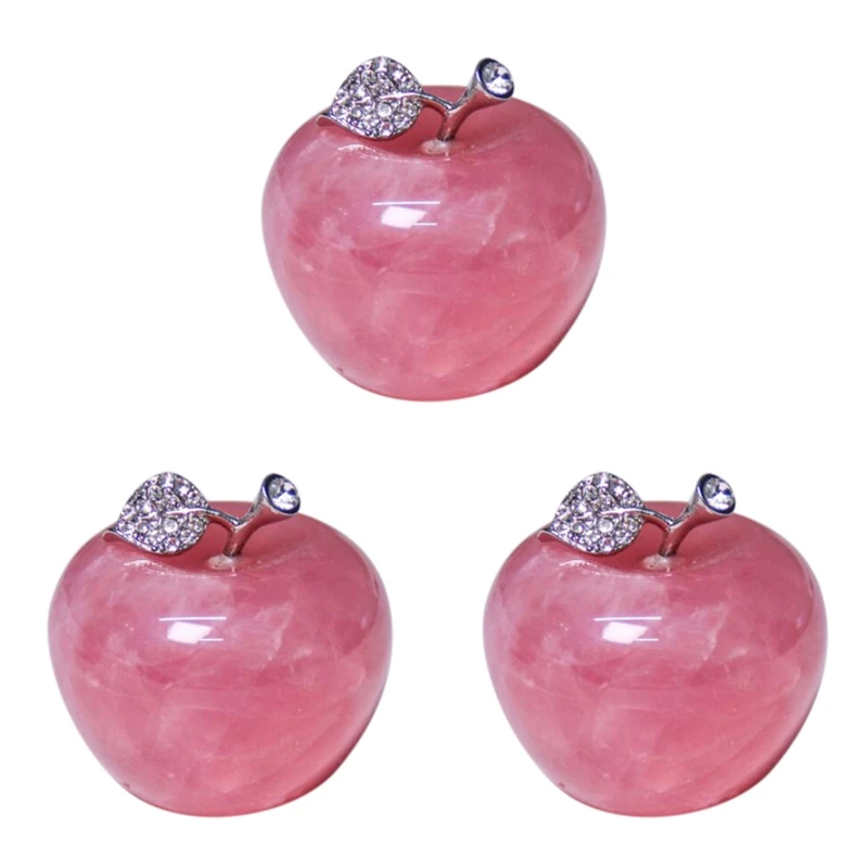 3Pcs Natural Rose Quartz Pink Apple For Couple Decorations Home Decoration Study Room Decoration DIY Gift
3Pcs Natural Rose Quartz Pink Apple For Couple Decorations Home Decoration Study Room Decoration DIY Gift