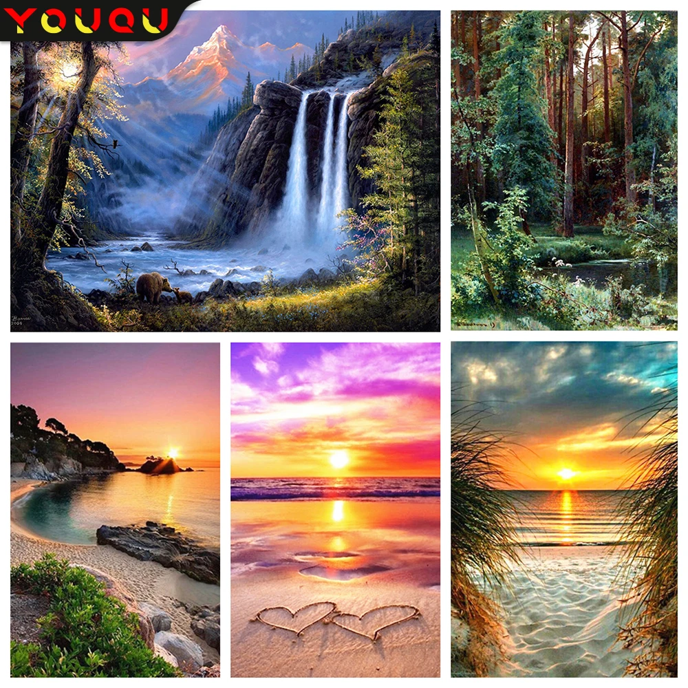 Scenery Diamond Paintings Kits Seaside Waterfall Sunset Landscape Full Drill Diy Diamond Mosaic Jewelry Cross Stitch Home Decor
Scenery Diamond Paintings Kits Seaside Waterfall Sunset Landscape Full Drill Diy Diamond Mosaic Jewelry Cross Stitch Home Decor