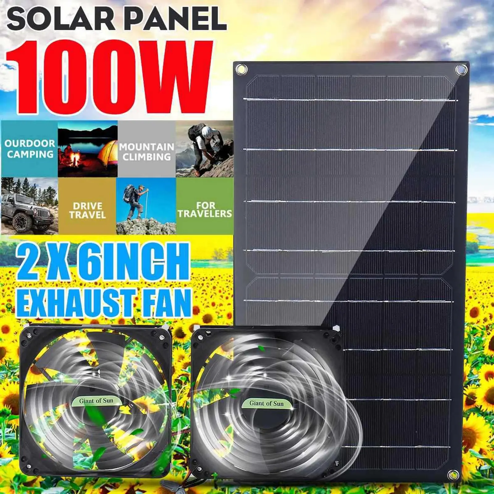 Mini 100W Solar Panel Exhaust Fan Ventilator for Pet Dog Chicken House RV Roof For Dog Chicken House Greenhouse
Mini 100W Solar Panel Exhaust Fan Ventilator for Pet Dog Chicken House RV Roof For Dog Chicken House Greenhouse