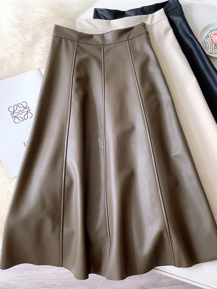 SURMIITRO 2022 Autumn Winter Korean Fashion Vintage PU Leather Midi Long Skirt Women High Waist A Line Skirt Female
SURMIITRO 2022 Autumn Winter Korean Fashion Vintage PU Leather Midi Long Skirt Women High Waist A Line Skirt Female