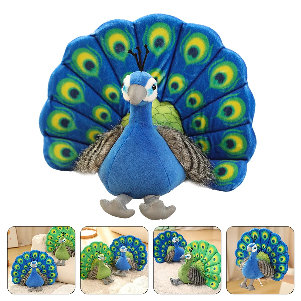 

Car Toys Plush Simulated Peafowl Toy Lovely Cartoon Peafowl Toy for Toddlers Children Home Present