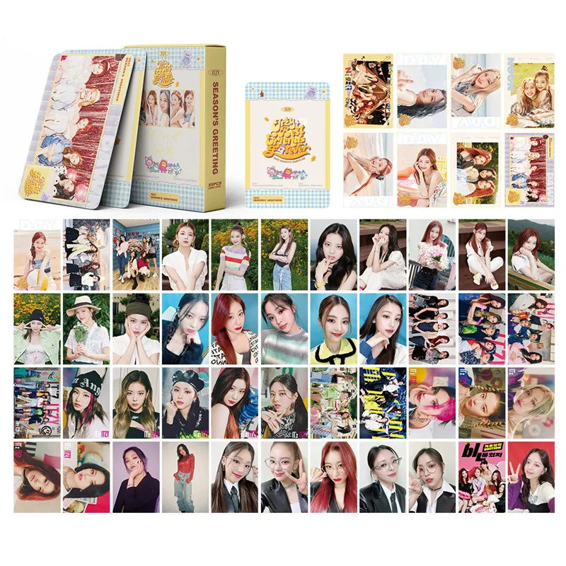 

54pcs/set KPOP EXO TWICE Stray Kids SEVENTEEN IVE AESPA ENHYPEN ITZY Photocard Double Sides Card Postcard Fans Collection Gift