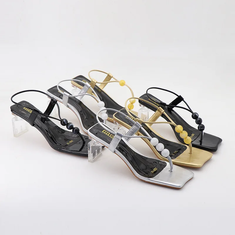 Summer New Square Headed Beaded Square Heel Clamping Sandals Thick High Heel Banquet Dress Versatile Large Size Women's Sandals
Summer New Square Headed Beaded Square Heel Clamping Sandals Thick High Heel Banquet Dress Versatile Large Size Women's Sandals