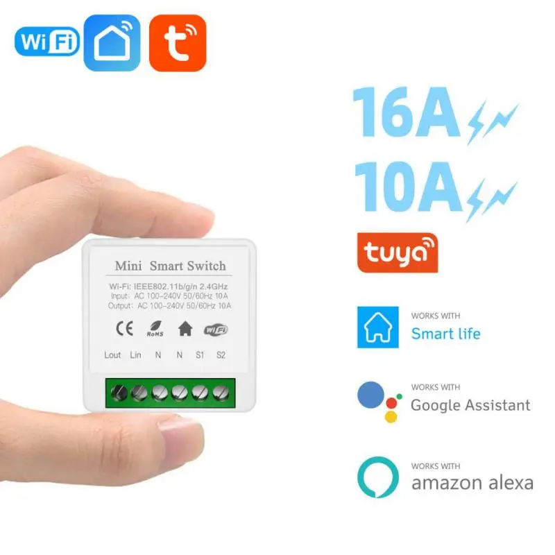 TUYA MINI Wifi Smart 10/16A Two Way Control Switch Timer Wireless Light Switches Smart Home Work With Tuya Alexa Google Home
TUYA MINI Wifi Smart 10/16A Two Way Control Switch Timer Wireless Light Switches Smart Home Work With Tuya Alexa Google Home