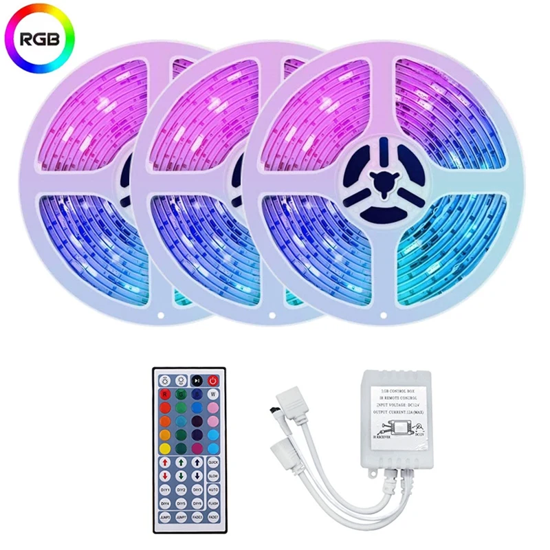 2835 RGB Light Strip 15M Flexible LED Light Strip With 44 Keys Remote Controller+Controller For Valentine's Day Bedroom
2835 RGB Light Strip 15M Flexible LED Light Strip With 44 Keys Remote Controller+Controller For Valentine's Day Bedroom