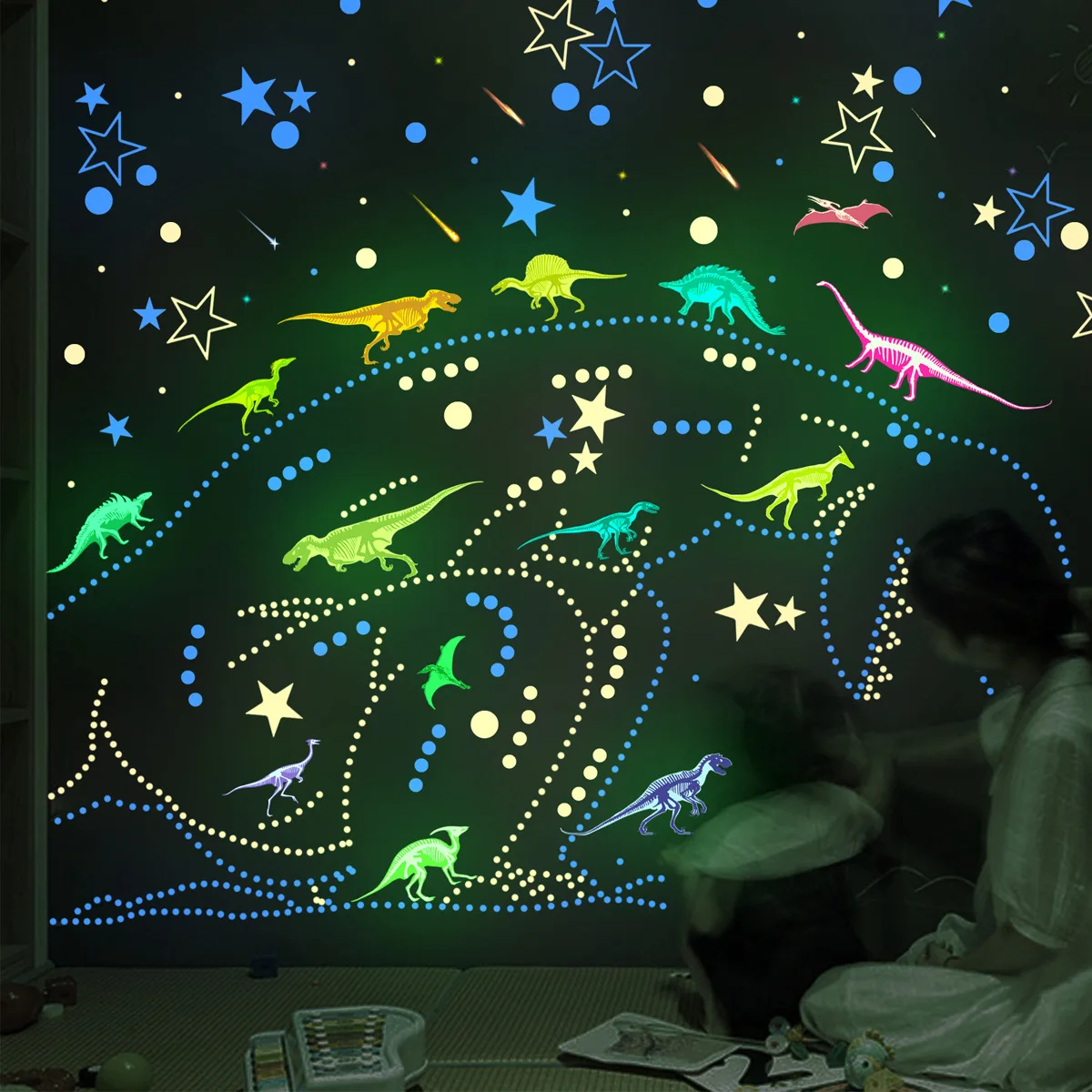 Glow In The Dark Dinosaur Star Wall Stickers Wall Home Decor Fluorescent Decals Baby Boy Room Luminous Green Glowing Dinosaur
Glow In The Dark Dinosaur Star Wall Stickers Wall Home Decor Fluorescent Decals Baby Boy Room Luminous Green Glowing Dinosaur