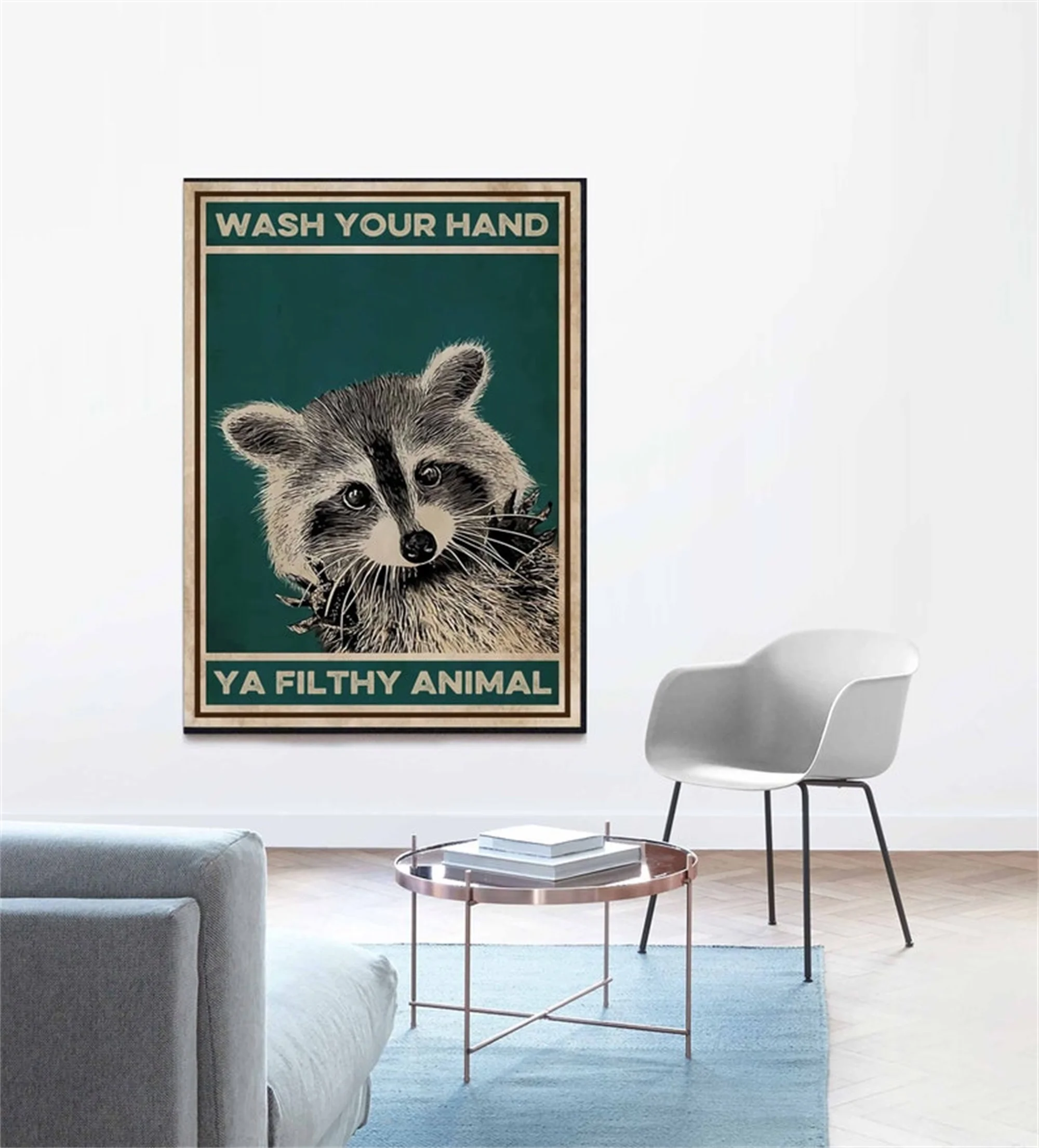 Funny Racoon Wash Your Hands Poster Wall Art Funny Bathroom Racoon Lover Gift Print Picture Canvas Painting Bedroom Home Decor 
Funny Racoon Wash Your Hands Poster Wall Art Funny Bathroom Racoon Lover Gift Print Picture Canvas Painting Bedroom Home Decor