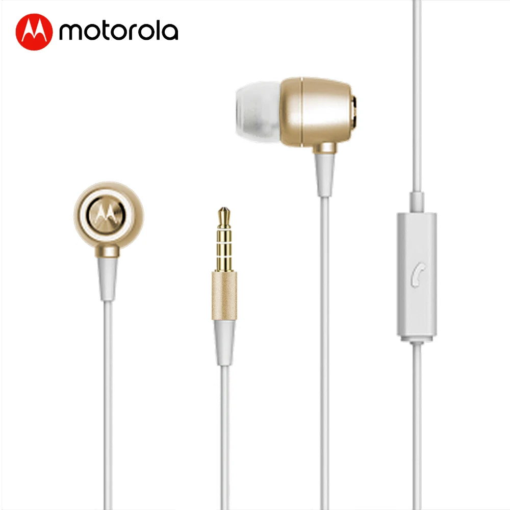 Спортивные проводные наушники-вкладыши Motorola ультралегкие металлические IP54