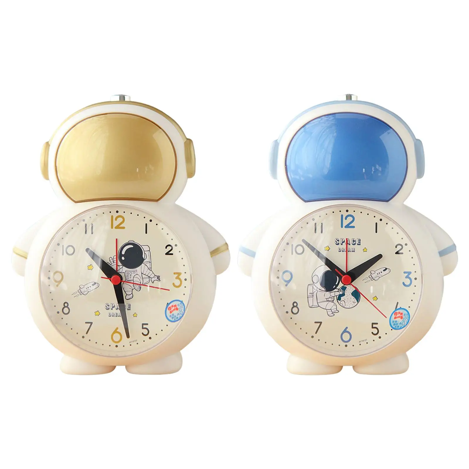 Spaceman Shaped Silent Alarm Clock Non Ticking, Bells Sounds, Battery Operated, Easy Set, Astronaut Kids Alarm Clock
Spaceman Shaped Silent Alarm Clock Non Ticking, Bells Sounds, Battery Operated, Easy Set, Astronaut Kids Alarm Clock