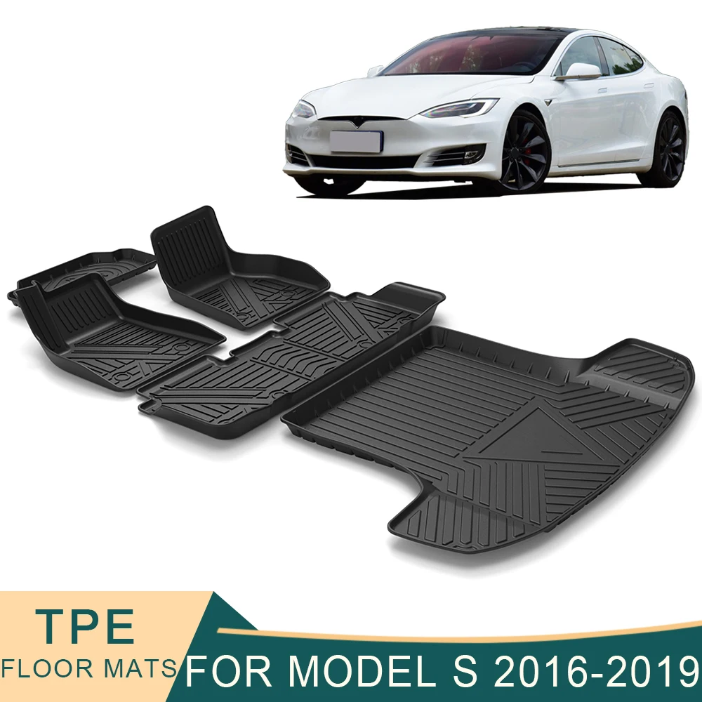 For Tesla Model S 2016-2019 Car Floor Mats All-Weather TPE Non-slip Foot Mats Cargo Liner Pad Waterproof Trunk Tray Accessories
For Tesla Model S 2016-2019 Car Floor Mats All-Weather TPE Non-slip Foot Mats Cargo Liner Pad Waterproof Trunk Tray Accessories