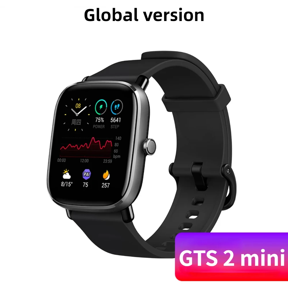 

Amazfit GTS 2 Mini Smartwatch AMOLED Display 68+Sports Modes Sleep Monitoring 14 Days Battery Life Smart Watch for Android IOS
