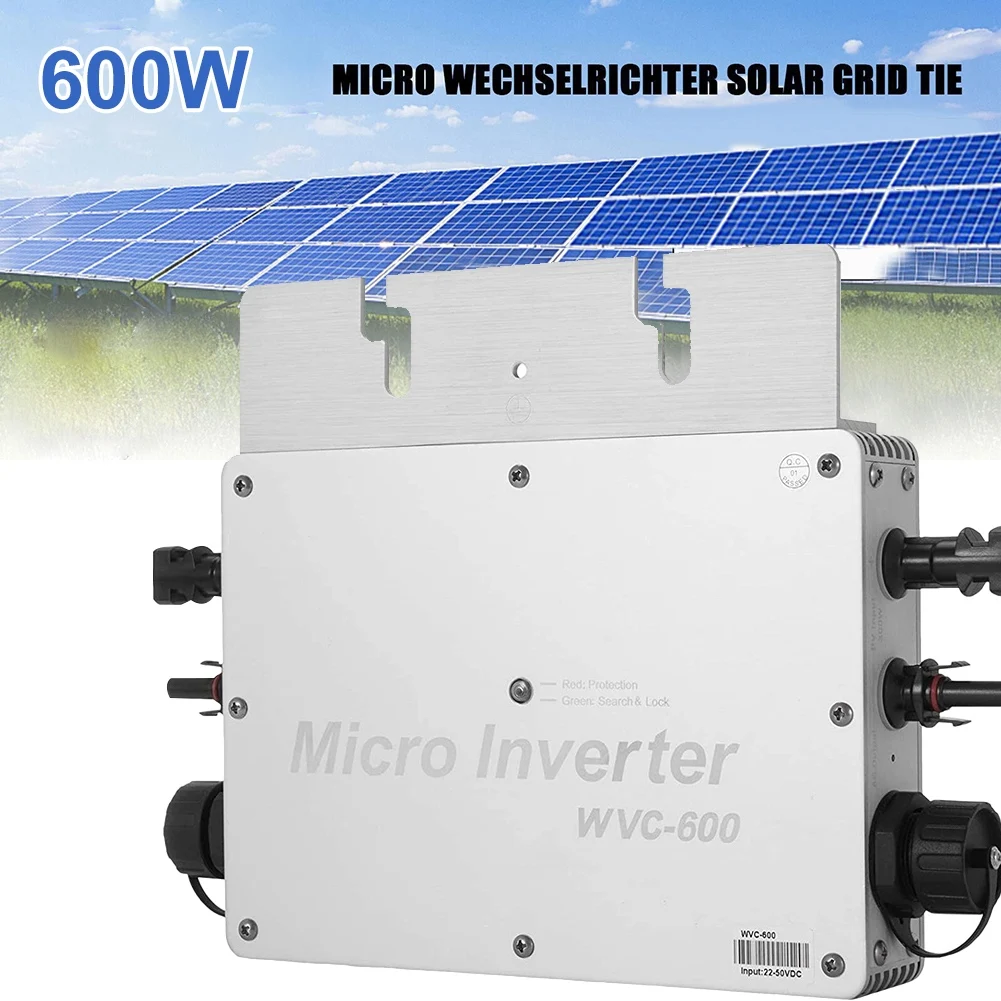 600W Solar Inverterr 220V Grid Tie Inverter WVC600 WIFI MPPT Pure Sine Wave Output Solar Converter IP65 Waterproof Solar Parts
600W Solar Inverterr 220V Grid Tie Inverter WVC600 WIFI MPPT Pure Sine Wave Output Solar Converter IP65 Waterproof Solar Parts