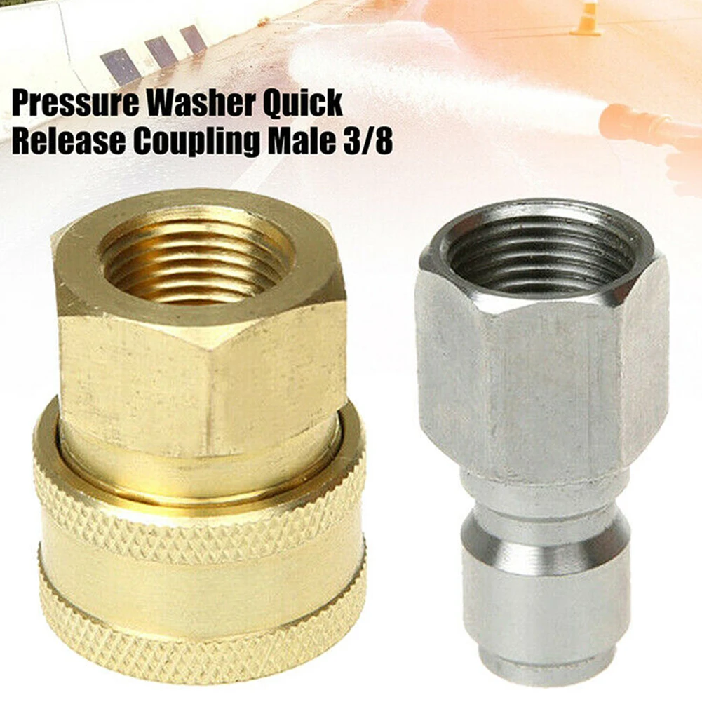

High Pressure Washer Car Washer Snow Foam Lance Foam Nozzle Adapter Connector 3/8" Quick Release Plug Fitting G3/8 Male