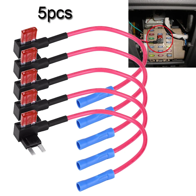 5Pc 12V Add A Circuit Mini Blade Fuse Splice Holder ATM APM Back Fuses Tap Car Fuse Box Fusible Alarm Accessories auto parts
5Pc 12V Add A Circuit Mini Blade Fuse Splice Holder ATM APM Back Fuses Tap Car Fuse Box Fusible Alarm Accessories auto parts