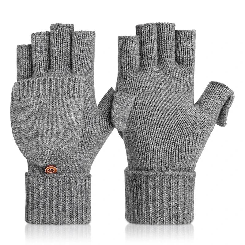 OZERO Men Knitted Gloves High Quality Male Mitten Thicken Thick line Warm Solid Knitted Fingerless Flip Gloves For Autumn Winter
OZERO Men Knitted Gloves High Quality Male Mitten Thicken Thick line Warm Solid Knitted Fingerless Flip Gloves For Autumn Winter