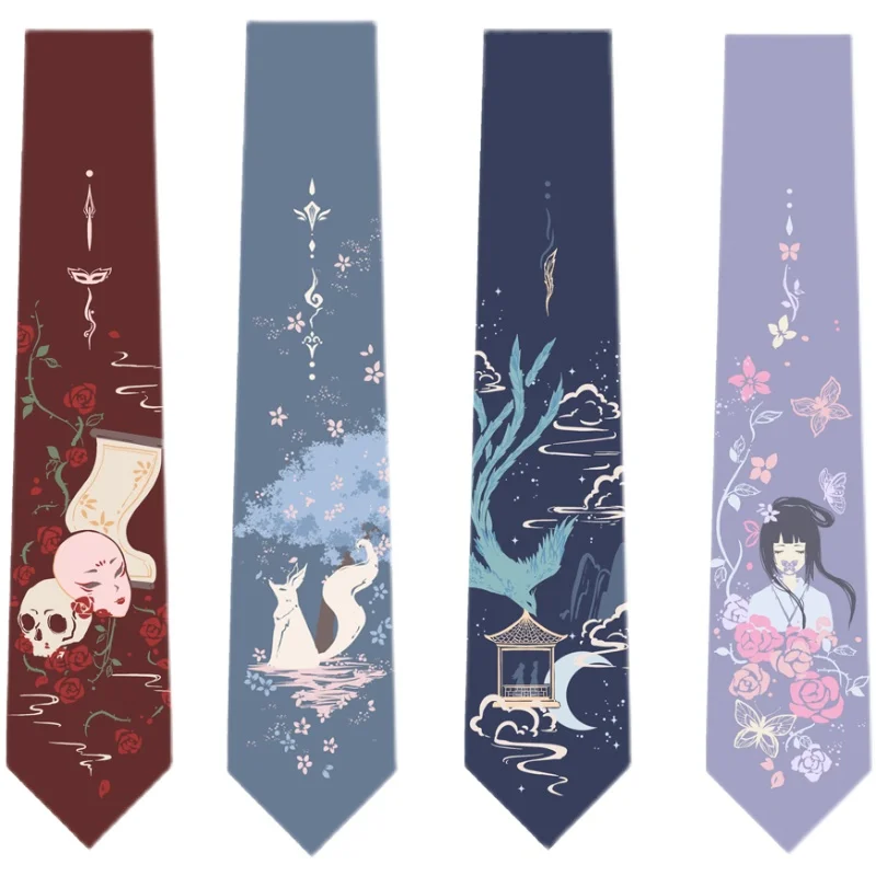 Anime Skull Fox Design Tie Neck Cosplay Prop JK DK Uniform Shirt Clothing Jacquard Role Play Fashion Men Women Accessory Gift
Anime Skull Fox Design Tie Neck Cosplay Prop JK DK Uniform Shirt Clothing Jacquard Role Play Fashion Men Women Accessory Gift