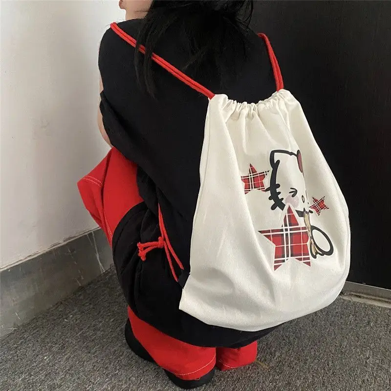 Sanriod аниме хобби Hellokittys Дамский Y2K Стиль шнурок рюкзак на выход хранение холст подарок для девушки
Sanriod аниме хобби Hellokittys Дамский Y2K Стиль шнурок рюкзак на выход хранение холст подарок для девушки