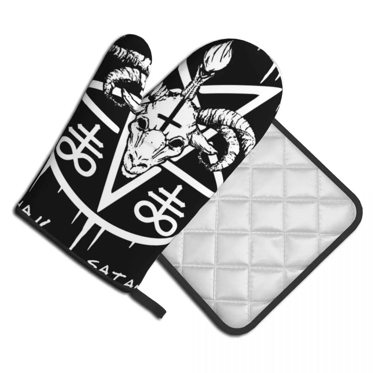 HAIL SATAN SATAN ROCKS FUNNY SATANIC OCCULT 2pcs Mitt Hot Pad Bakery Insulation Kitchen Gloves Baking Cooking Oven Mitts Set
HAIL SATAN SATAN ROCKS FUNNY SATANIC OCCULT 2pcs Mitt Hot Pad Bakery Insulation Kitchen Gloves Baking Cooking Oven Mitts Set
