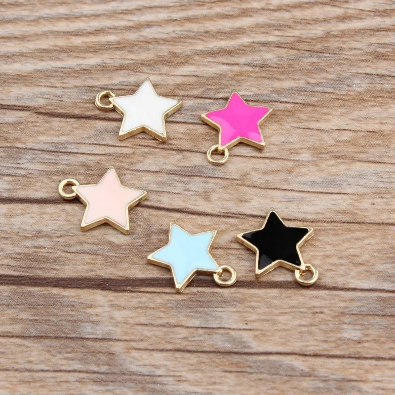 20pcs/lot Fashion Star Shape Lover Oil Drop Charms Alloy Charm Pendants Metal Enamel Charms For DIY Jewelry Making
20pcs/lot Fashion Star Shape Lover Oil Drop Charms Alloy Charm Pendants Metal Enamel Charms For DIY Jewelry Making