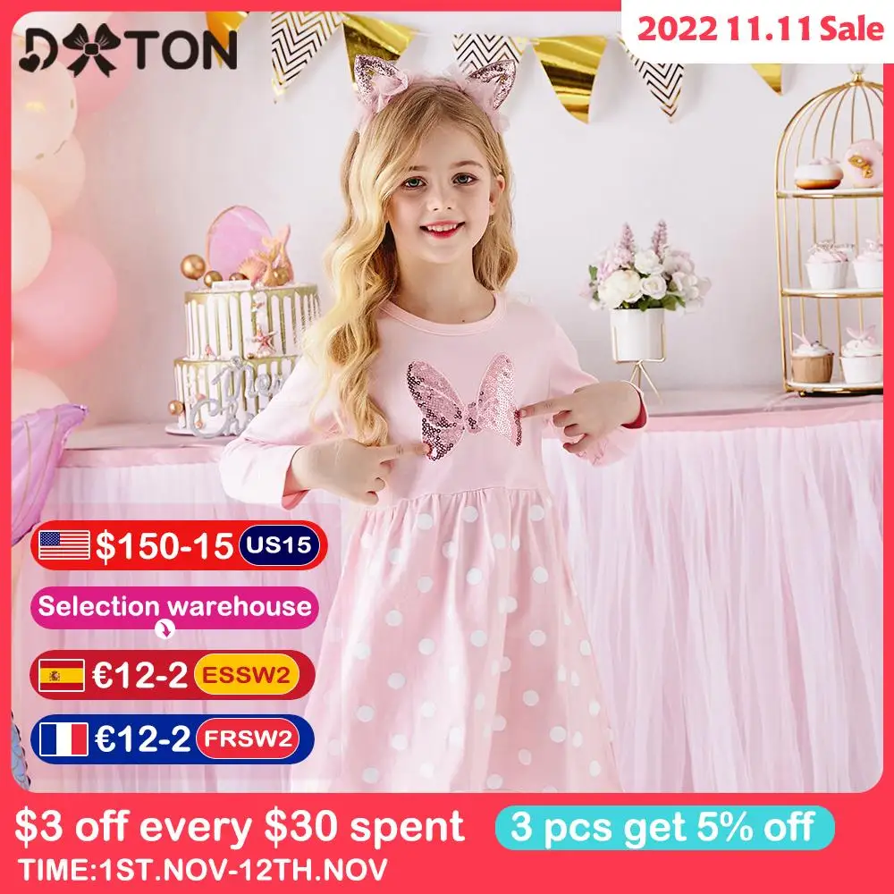 DXTON Winter Kids Dresses For Girls Butterfly Children Dress Long Sleeve Dot Girl Dress Toddler Cotton Casual Wear Clothing 3-8Y
DXTON Winter Kids Dresses For Girls Butterfly Children Dress Long Sleeve Dot Girl Dress Toddler Cotton Casual Wear Clothing 3-8Y