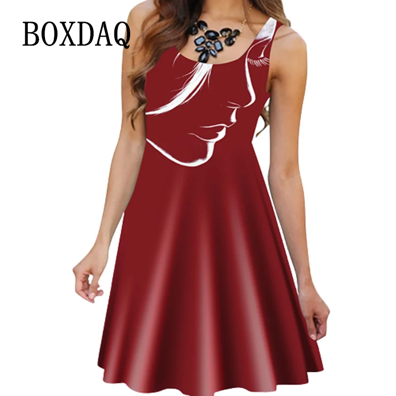 Fashion Abstract Face Print Women Dress Summer 2022 Sexy Sleeveless O-Neck Dress Loose Casual Beach Tank Dresses Women Sundress
Fashion Abstract Face Print Women Dress Summer 2022 Sexy Sleeveless O-Neck Dress Loose Casual Beach Tank Dresses Women Sundress