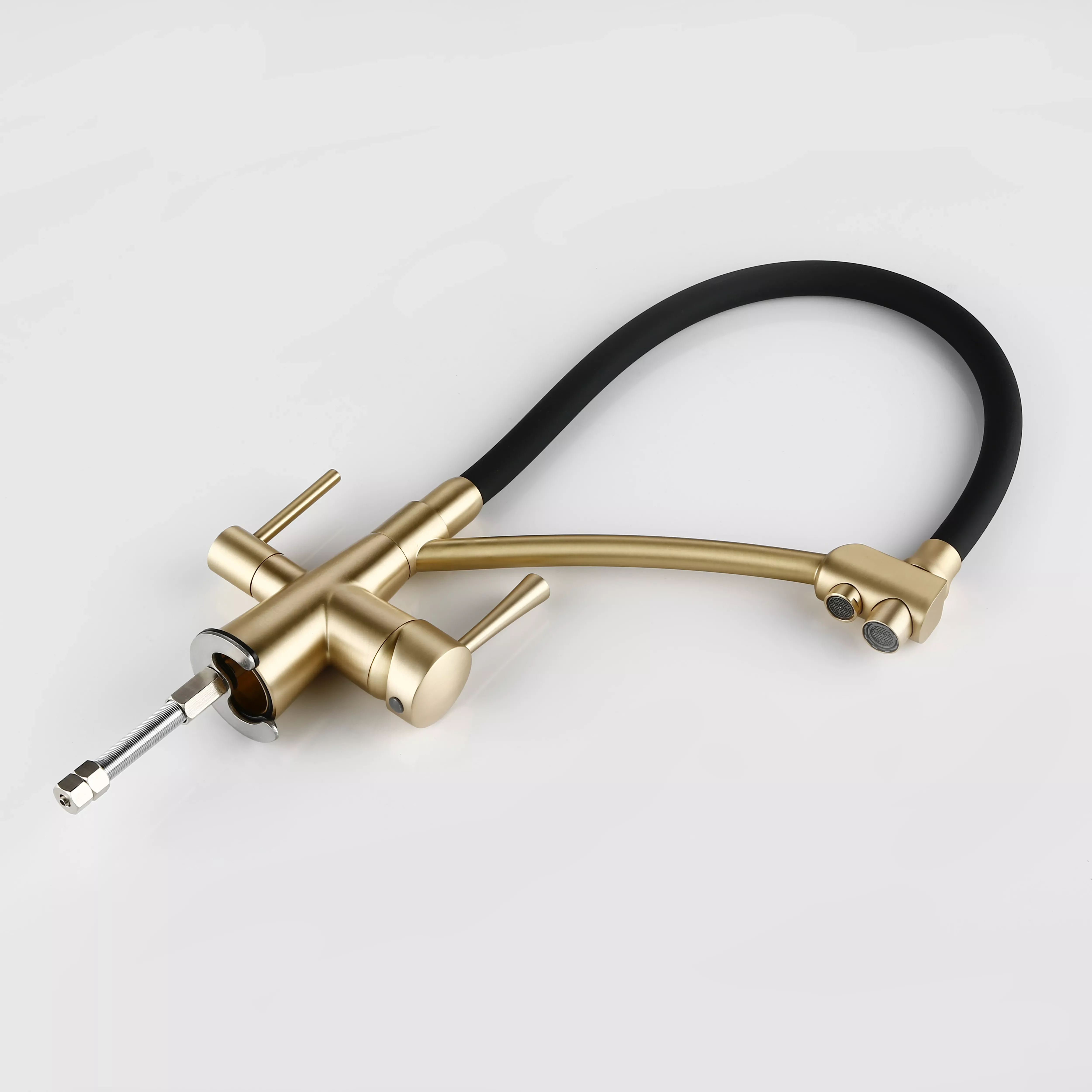 Pull Out Kitchen Faucet Double Handle Single Hole Mixer Tap Hot And Cold With Filter Water Brushed Gold Alba Black
Pull Out Kitchen Faucet Double Handle Single Hole Mixer Tap Hot And Cold With Filter Water Brushed Gold Alba Black
