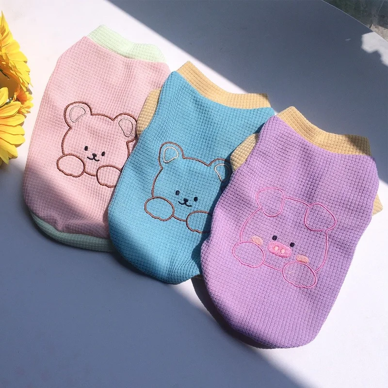 Bear Vest Knitting Pet Dog Clothes Cartoon Patchwork Clothing Dogs Small Cute Chihuahua Print Summer Pink Girl Boy Mascotas
Bear Vest Knitting Pet Dog Clothes Cartoon Patchwork Clothing Dogs Small Cute Chihuahua Print Summer Pink Girl Boy Mascotas