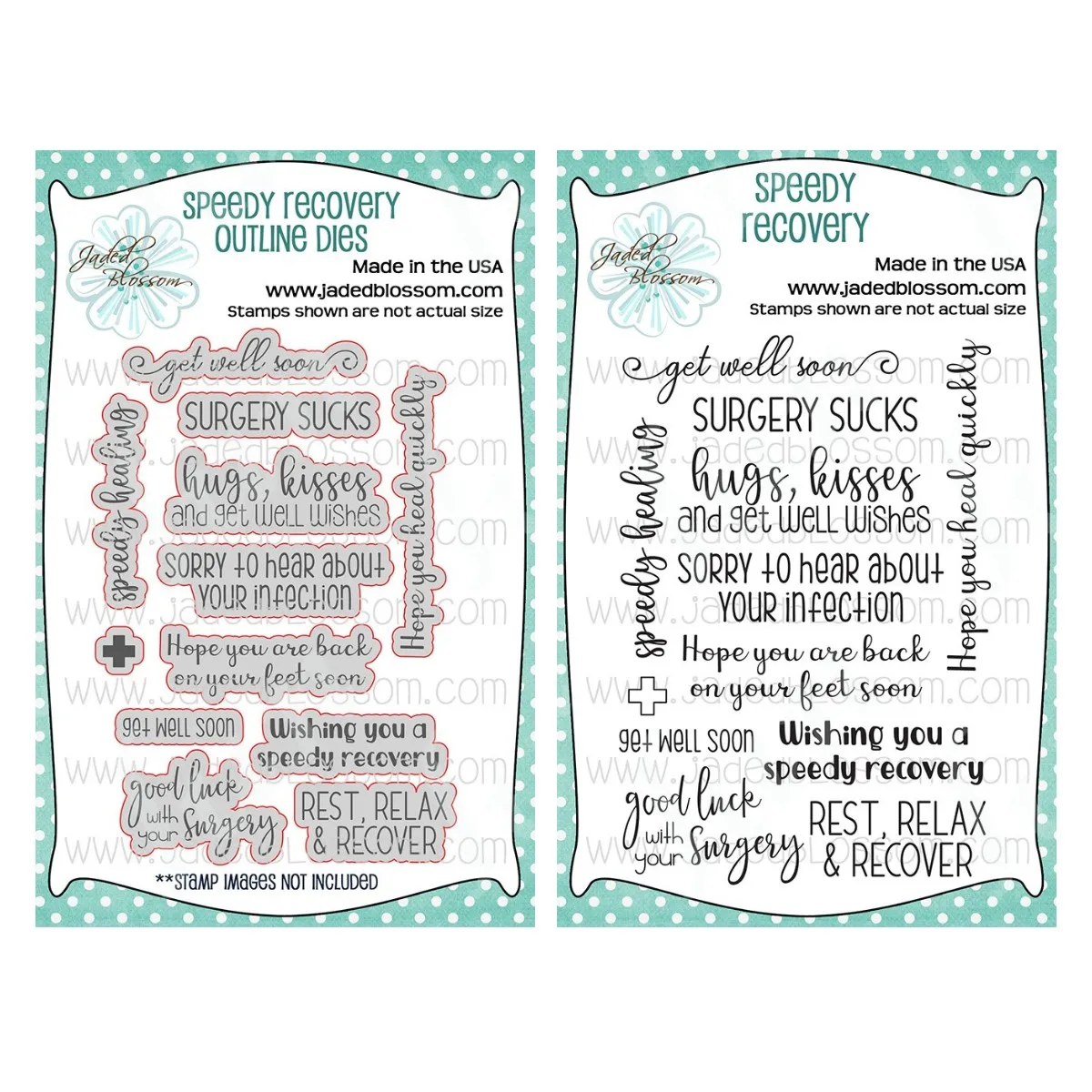 Speedy Recovery Outline Die Cutting Dies and Clear Stamps Sets for DIY Craft Making Greeting Card Scrapbooking Decoration Molds
Speedy Recovery Outline Die Cutting Dies and Clear Stamps Sets for DIY Craft Making Greeting Card Scrapbooking Decoration Molds
