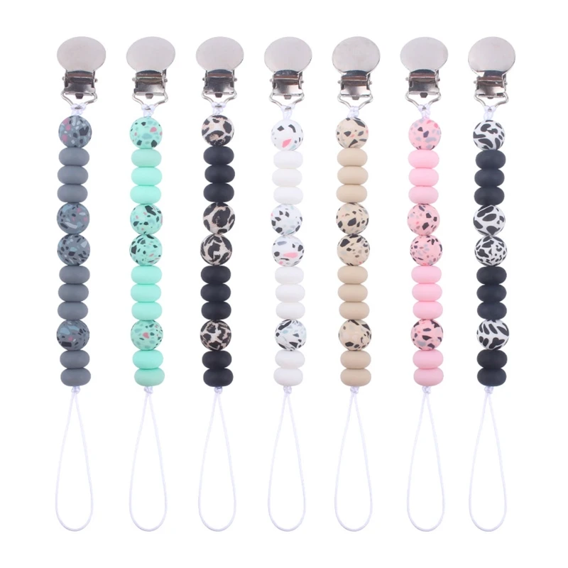 Baby Infant Silicone Beads Pacifier Chain Metal Clip Newborn Nipple Dummy Holder Teething Soother Molar Toys Leash Strap
Baby Infant Silicone Beads Pacifier Chain Metal Clip Newborn Nipple Dummy Holder Teething Soother Molar Toys Leash Strap