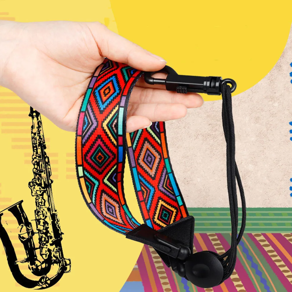 Saxophone Neck Strap For Soprano Tenor With Rainbow Braided Red Diamond Pattern Rainbow Braided Pattern Soft Padded Sax Strap
Saxophone Neck Strap For Soprano Tenor With Rainbow Braided Red Diamond Pattern Rainbow Braided Pattern Soft Padded Sax Strap