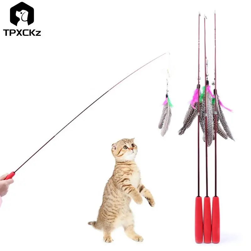 Cat Teaser Wands Three-section Telescopic Fishing Pole Wand Kitten Funny Catcher Teaser Stick Rod Interactive Stick Teaser Toys
Cat Teaser Wands Three-section Telescopic Fishing Pole Wand Kitten Funny Catcher Teaser Stick Rod Interactive Stick Teaser Toys