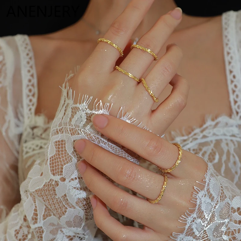 ANENJERY 316L Stainless Steel Sparkling Gypsophila Ring Korean Style Simple Ladies Ring Festive Party Wedding Gift
ANENJERY 316L Stainless Steel Sparkling Gypsophila Ring Korean Style Simple Ladies Ring Festive Party Wedding Gift