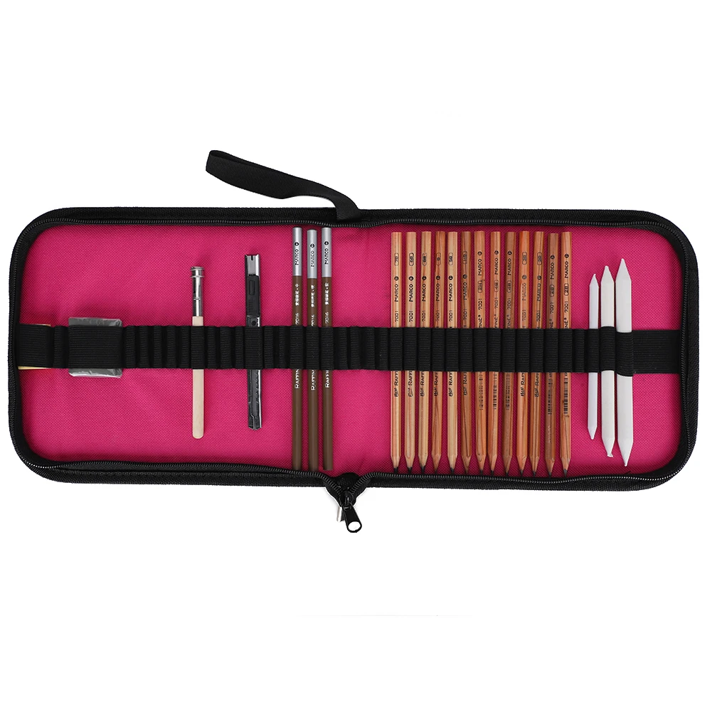 Sketch Drawing Pencil Set W/Charcoal Eraser Zippered Carrying Case Stationery Supplies
Sketch Drawing Pencil Set W/Charcoal Eraser Zippered Carrying Case Stationery Supplies