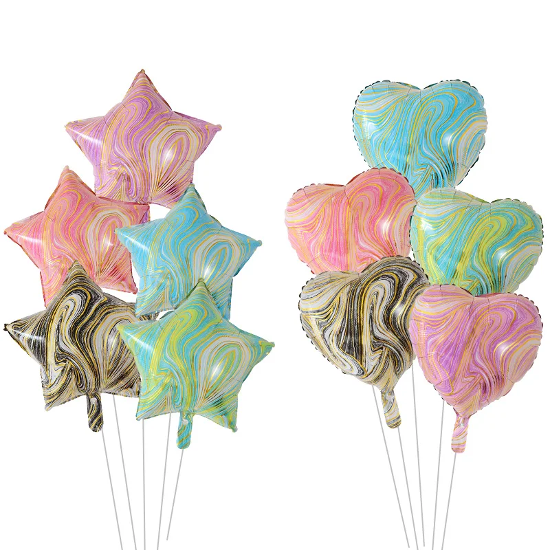 5/10Pcs 18Inch Agate Color Star & Heart Balloons Colorful Pentagram Air Globo Birthday Party Wedding Decorations Baby Shower Toy
5/10Pcs 18Inch Agate Color Star & Heart Balloons Colorful Pentagram Air Globo Birthday Party Wedding Decorations Baby Shower Toy