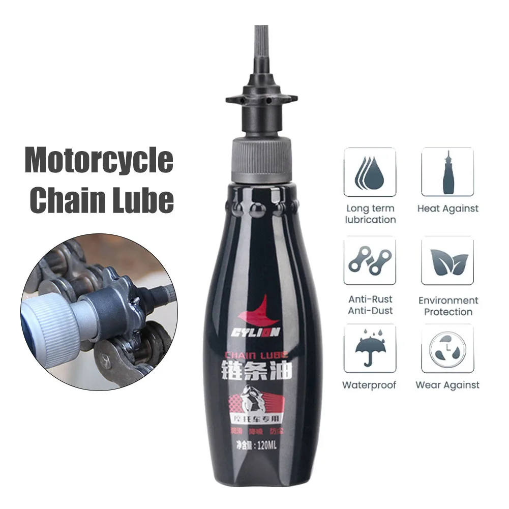 120ml Motorcycle Chain Lubricator Non-Stick Rust Prevention Chain Lube Oil for Bicycle Motorcycle Maintenance Derailleur Caliper
120ml Motorcycle Chain Lubricator Non-Stick Rust Prevention Chain Lube Oil for Bicycle Motorcycle Maintenance Derailleur Caliper