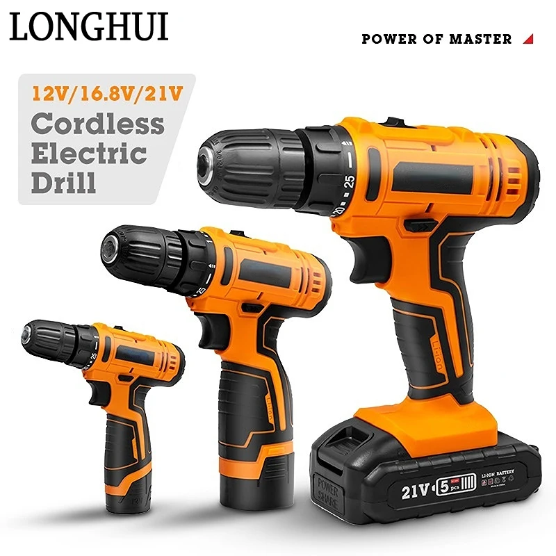 12V 16.8V 21V Electric Drill Cordless Drill Electric Screwdriver Mini Drill Impact Drill Lithium-Ion Battery Wireless Power Tool
12V 16.8V 21V Electric Drill Cordless Drill Electric Screwdriver Mini Drill Impact Drill Lithium-Ion Battery Wireless Power Tool