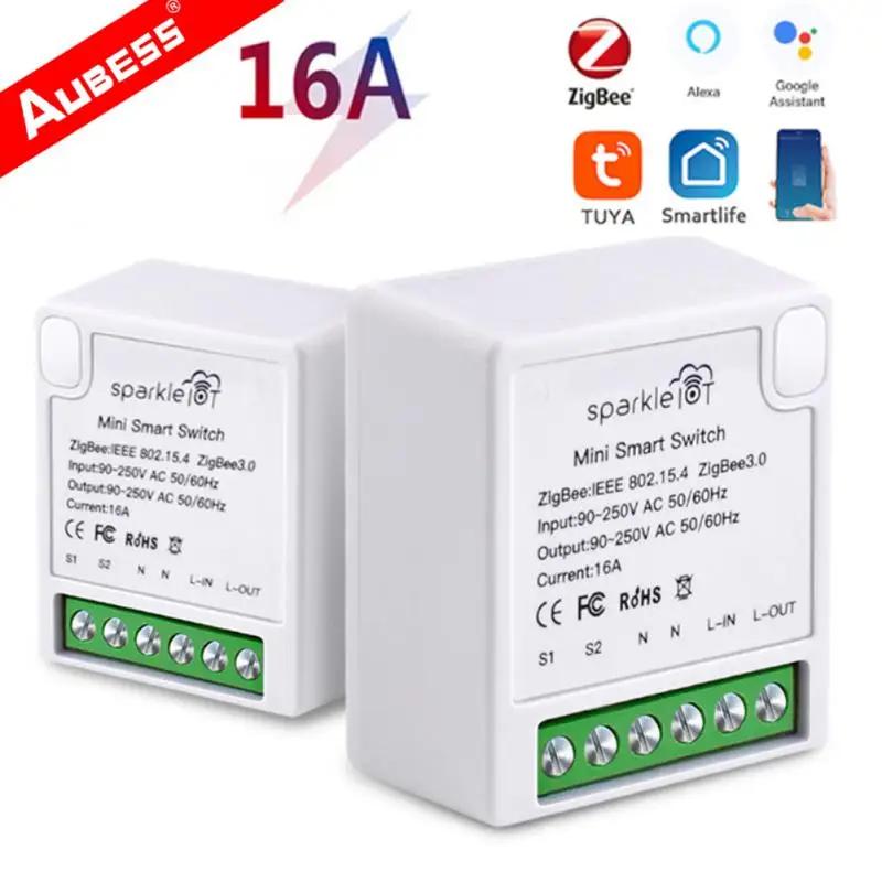 Tuya ZigBee 3.0 Smart Light Switch Module Smart Home Automation DIY Breaker Supports 2 Way Control Work With Alexa Google Home
Tuya ZigBee 3.0 Smart Light Switch Module Smart Home Automation DIY Breaker Supports 2 Way Control Work With Alexa Google Home