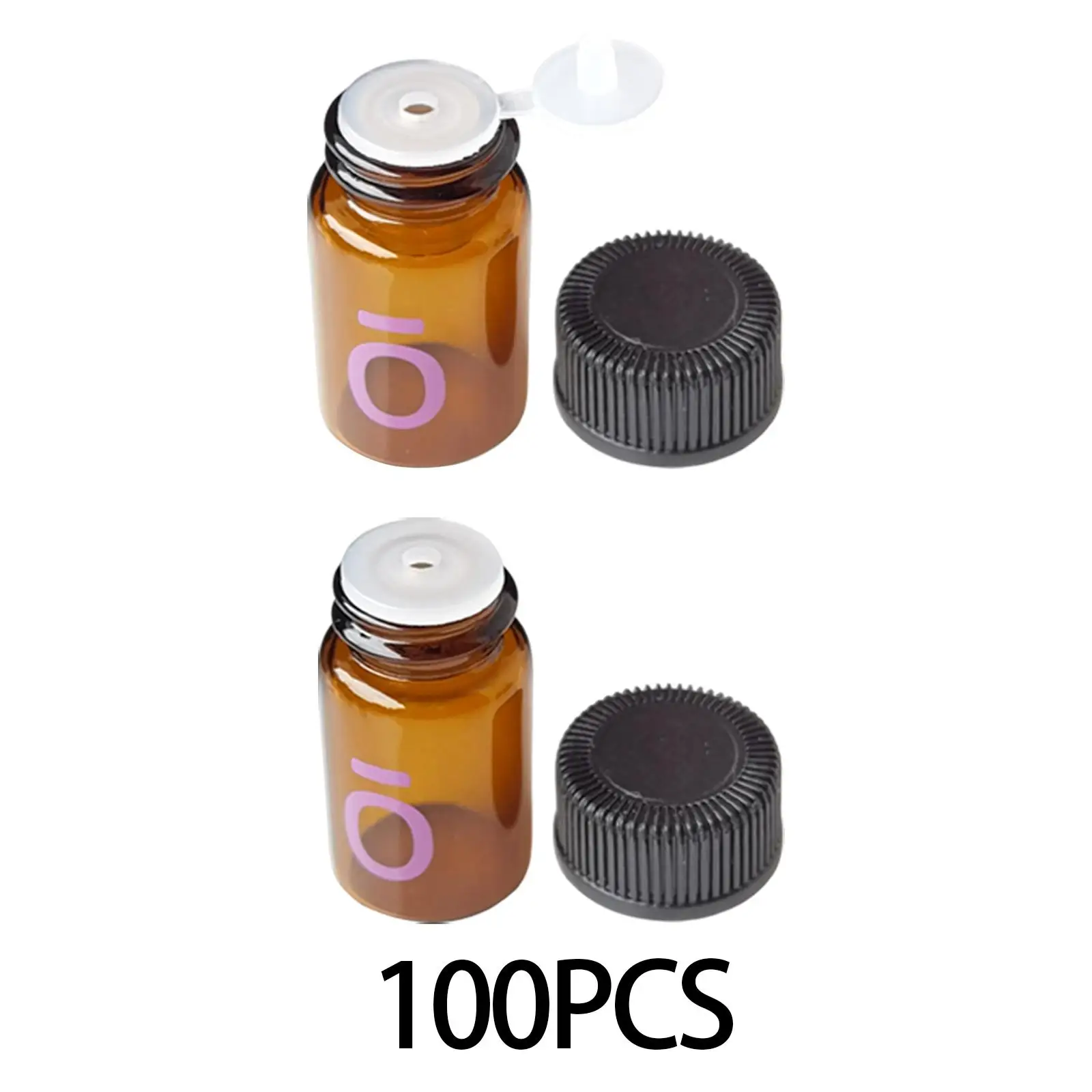 100Pcs Essential Oil Bottles with Black Cap Sample Dispensing Bottles Refillable Bottles Portable Bottles Small Container 2ml
100Pcs Essential Oil Bottles with Black Cap Sample Dispensing Bottles Refillable Bottles Portable Bottles Small Container 2ml
