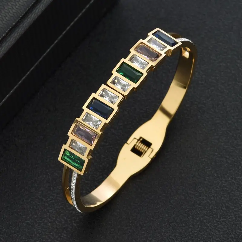 New Fashion Women Girls Wedding Party Cuff Bangles Stainless Steel Color Charm Crystal Bracelets Jewelry Gift Pulsera
New Fashion Women Girls Wedding Party Cuff Bangles Stainless Steel Color Charm Crystal Bracelets Jewelry Gift Pulsera