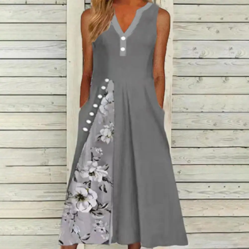 Floral Print Patchwork Women Dress Spring Summer Sexy A-Line Long Dress Large Hem Sleeveless Maxi Dress For Vacation For Holiday
Floral Print Patchwork Women Dress Spring Summer Sexy A-Line Long Dress Large Hem Sleeveless Maxi Dress For Vacation For Holiday